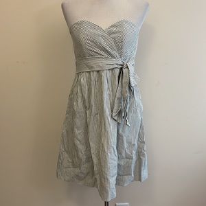 Striped Strapless Dress